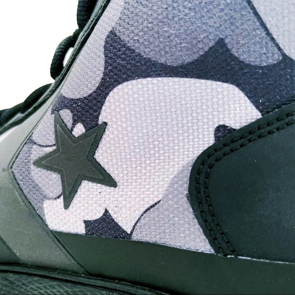Converse Star Series BB Mid Basketball Sneakers Mens Size 8 Shoes Black Camo - Picture 2 of 10